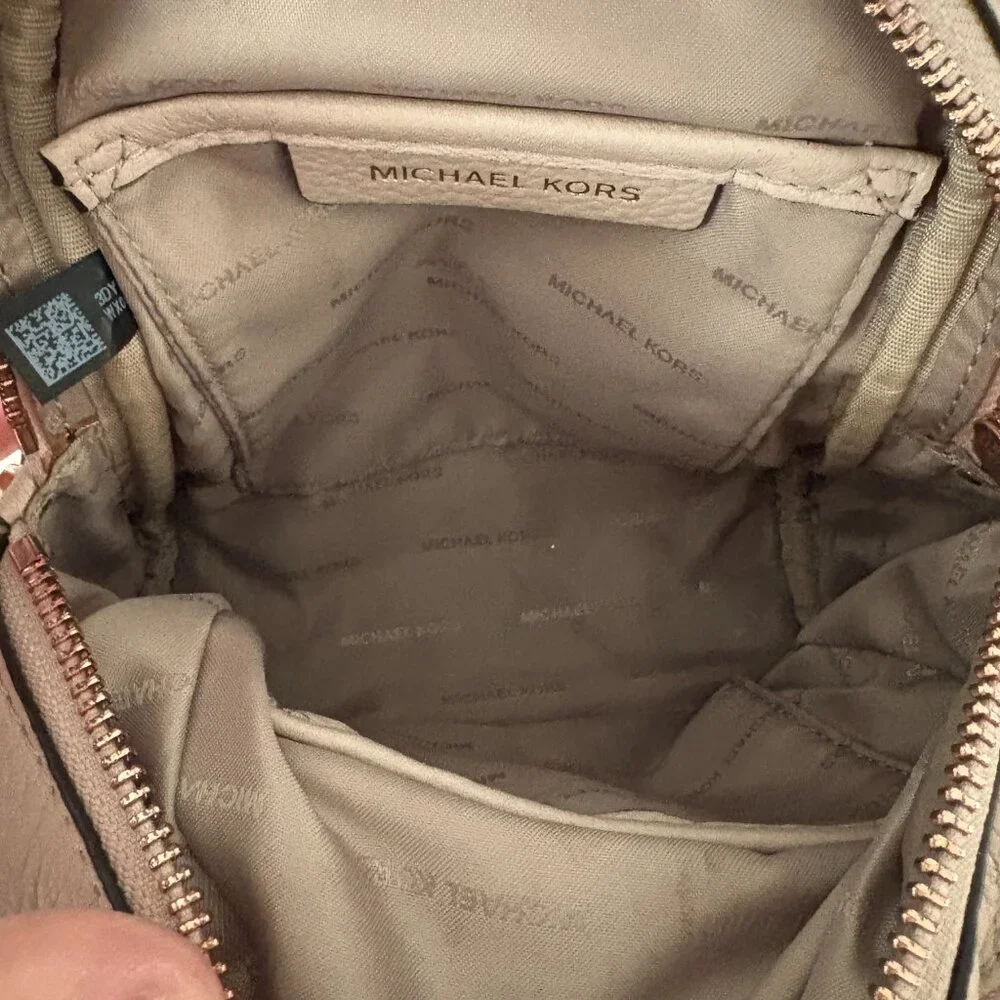 Michael Kors Mini Rhea Daisy Small Floral Appliqué Leather Backpack Pink/Cream